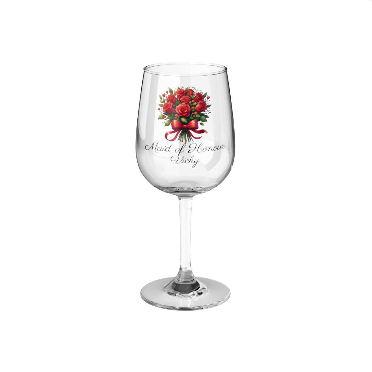 Personalised Floral Bouquet Wine Glass, Stemless Wine Glass, Whiskey Glass, Rocks Glass