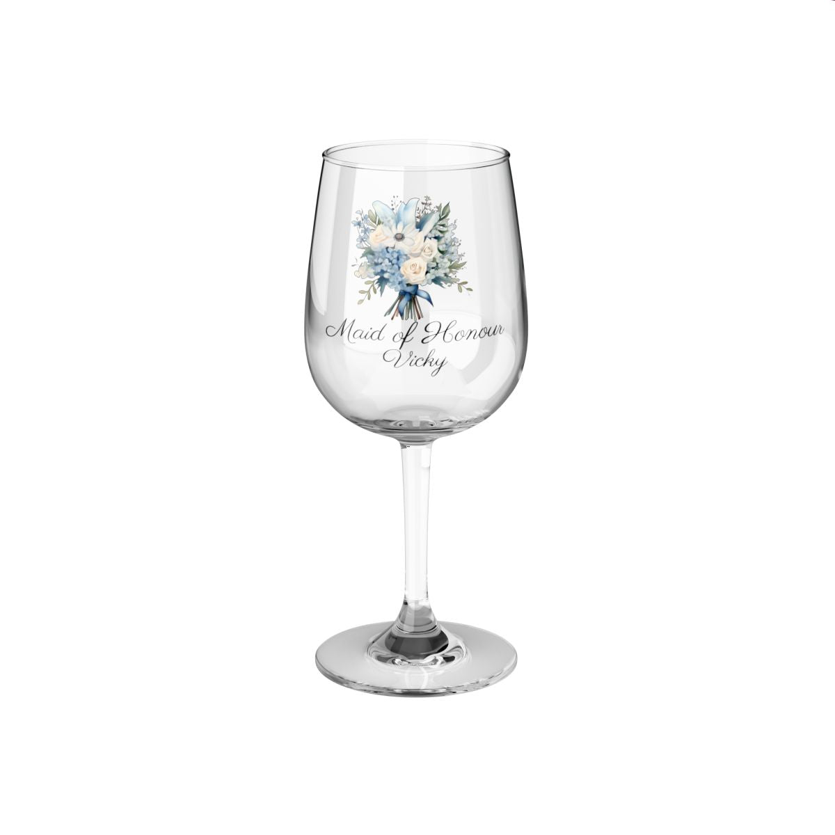 Wedding Bouquets Flower Personalised Floral Bouquet Wine Glass, Stemless Wine Glass, Whiskey Glass, Rocks Glass