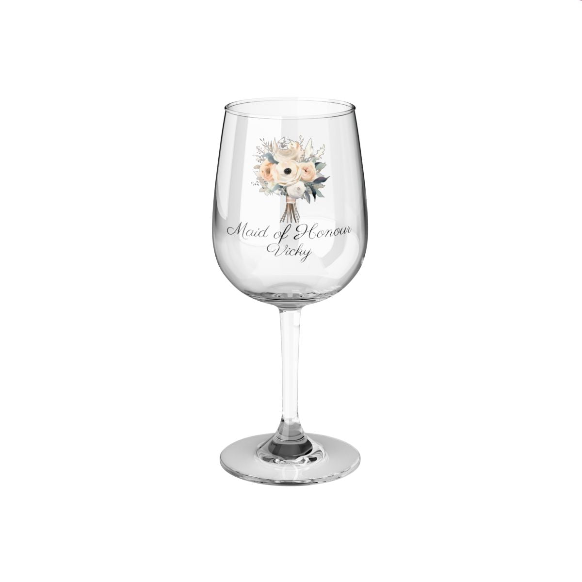 Wedding Bouquets Flower Personalised Floral Bouquet Wine Glass, Stemless Wine Glass, Whiskey Glass, Rocks Glass