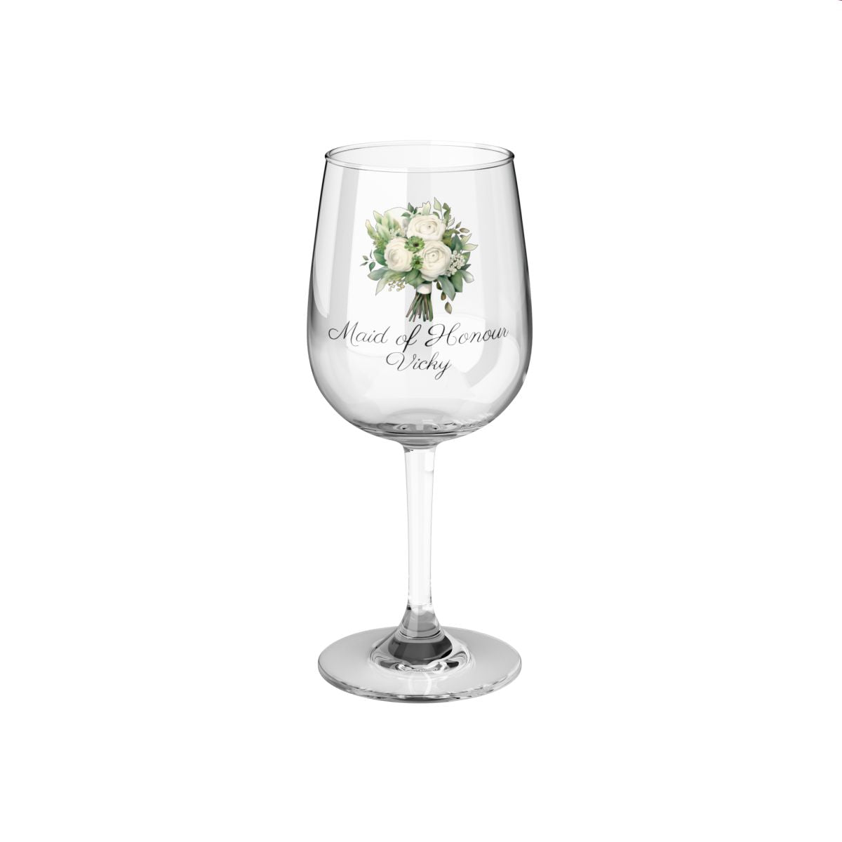 Wedding Bouquets Flower Personalised Floral Bouquet Wine Glass, Stemless Wine Glass, Whiskey Glass, Rocks Glass