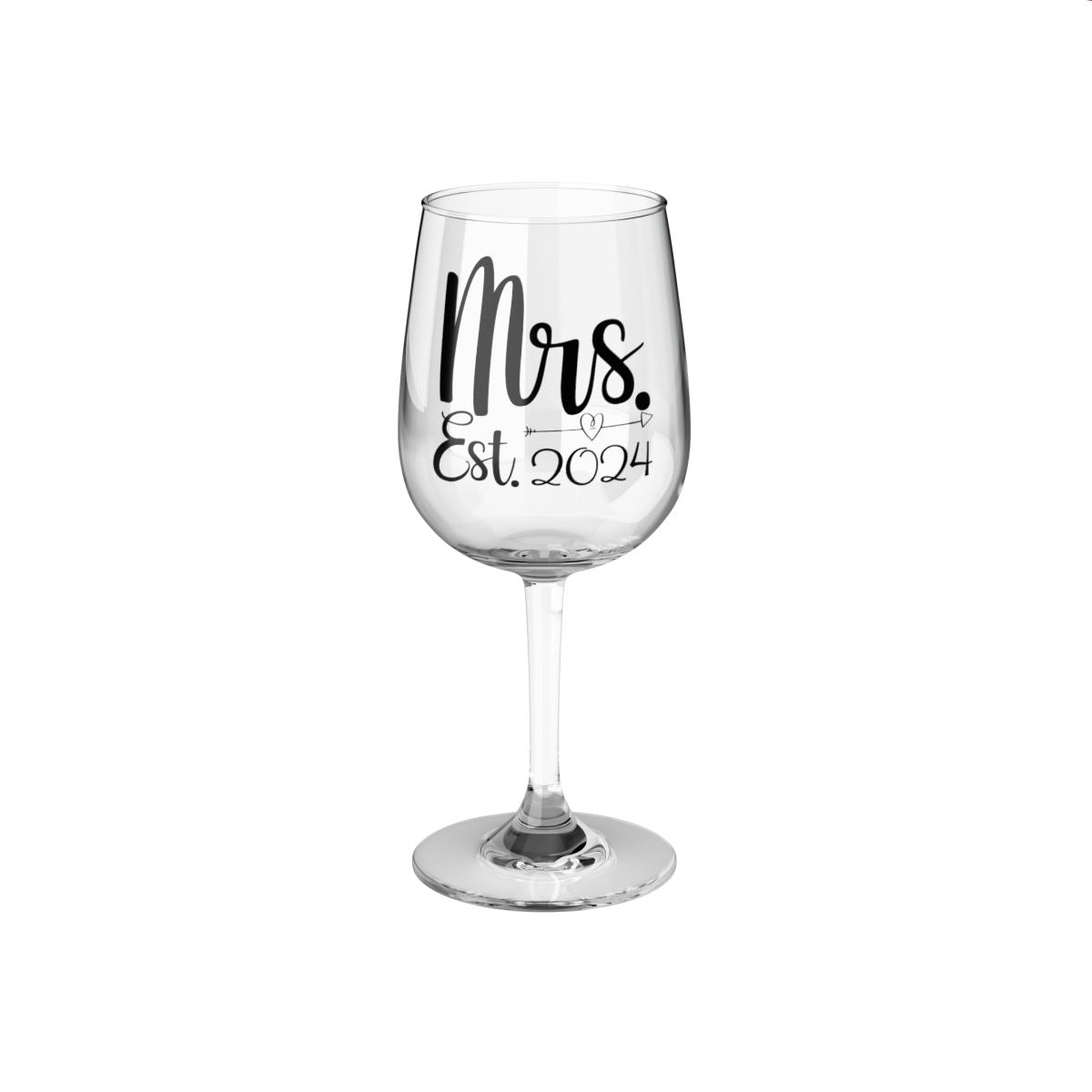 Mr And Mrs-2a Personalised Christmas Mr & Mrs Wine Glass 12oz, Whiskey Glass 6oz, Stemless Wine Glass 11.75oz, Rock Glass 10oz