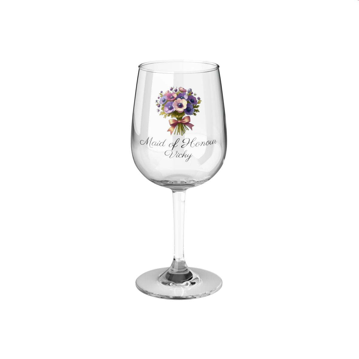 Personalised Floral Bouquet Wine Glass, Stemless Wine Glass, Whiskey Glass, Rocks Glass