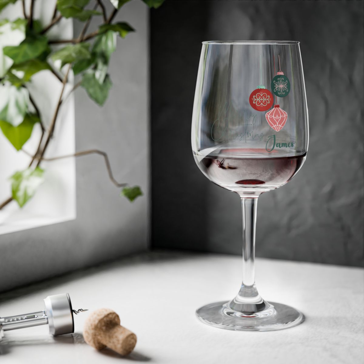 Our First Christmas as Mr and Mrs Personalised Christmas Mr & Mrs Wine Glass 12oz, Whiskey Glass 6oz, Stemless Wine Glass 11.75oz, Rock Glass 10oz