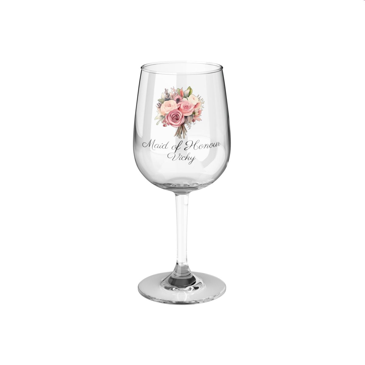 Wedding Bouquets Flower Personalised Floral Bouquet Wine Glass, Stemless Wine Glass, Whiskey Glass, Rocks Glass