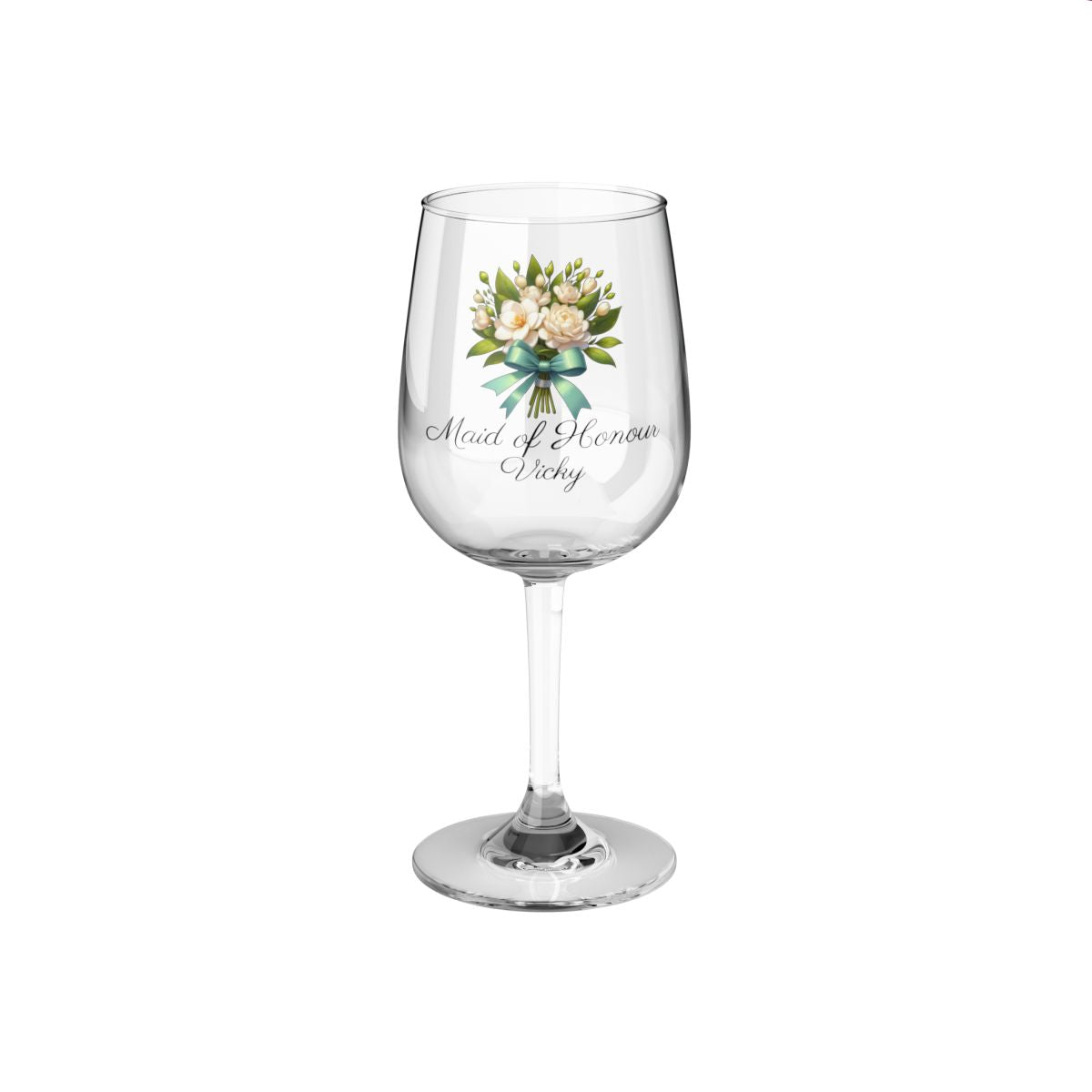 Personalised Floral Bouquet Wine Glass, Stemless Wine Glass, Whiskey Glass, Rocks Glass