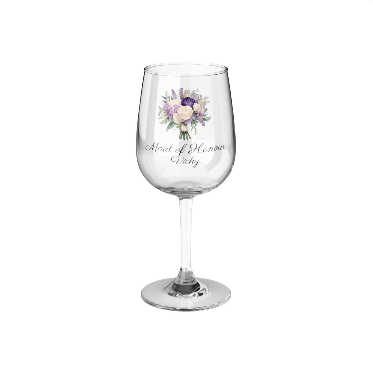 Wedding Bouquets Flower Personalised Floral Bouquet Wine Glass, Stemless Wine Glass, Whiskey Glass, Rocks Glass